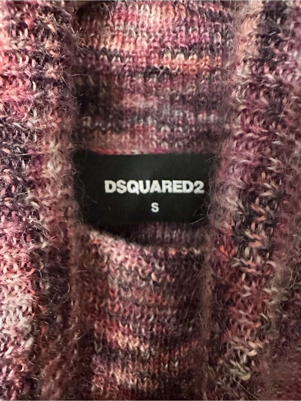 Dsquared2 67% Mohair Cropped Turtleneck Sweater NWT Made in Italy Size S - Picture 4 of 6